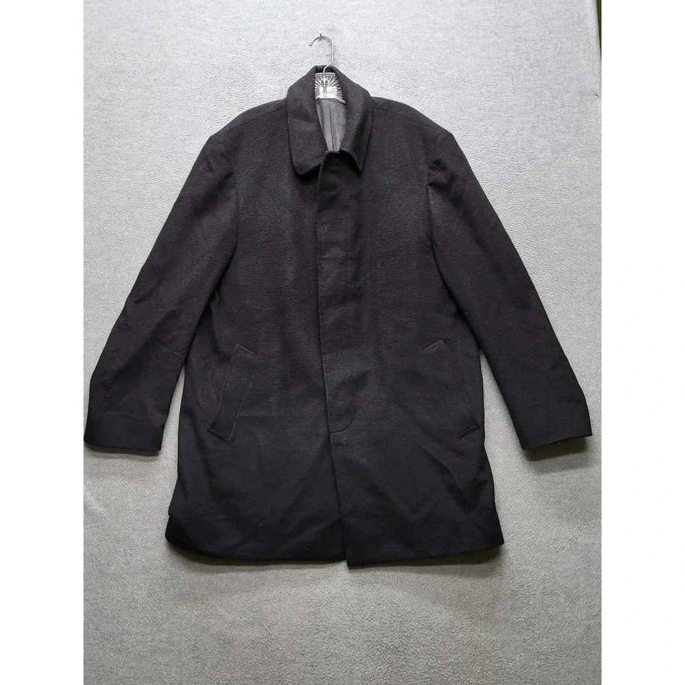Lauren Ralph Men Blazer 44R Black Polyester Wool Jake Long Sleeve